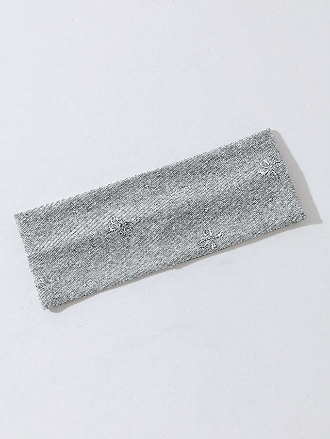 Headband Summer Knit - 1 Piece Gray Knit Headband With