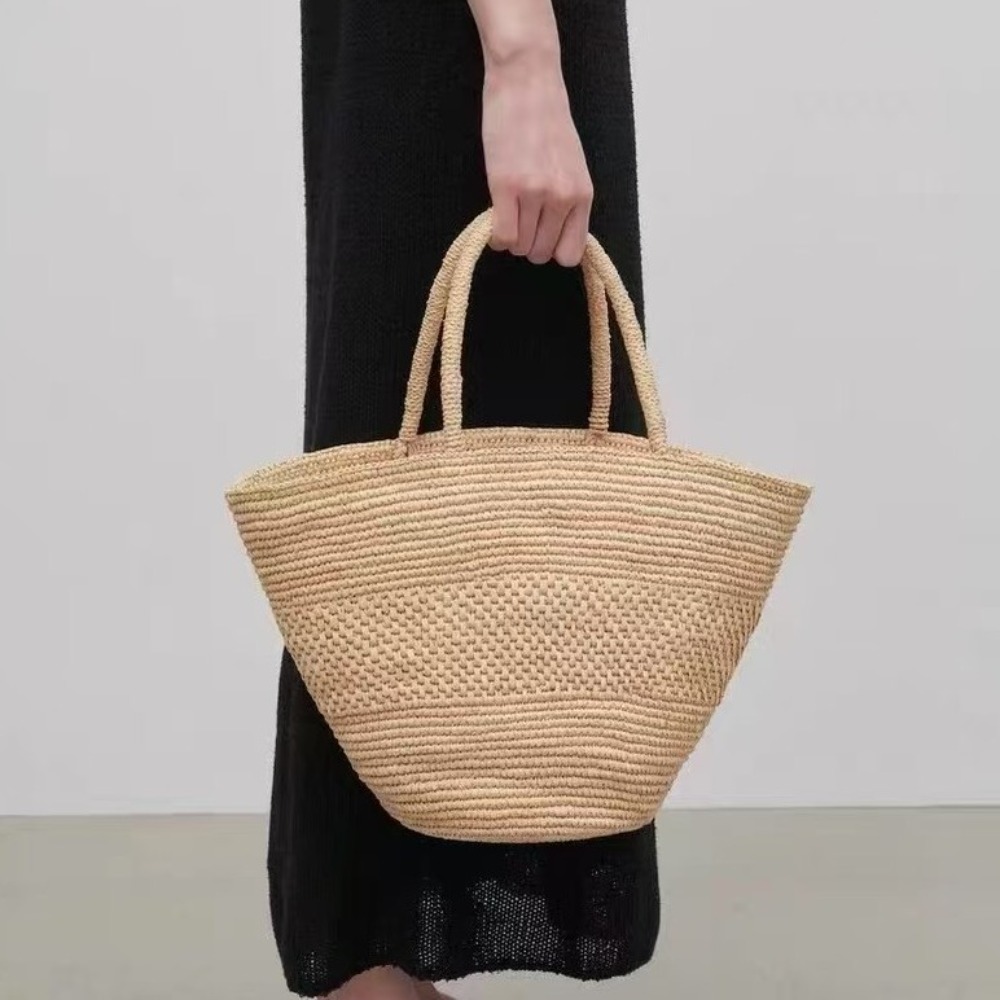 Crochet Bag Raffia - Large Capacity Raffia Straw Bag Bohemian