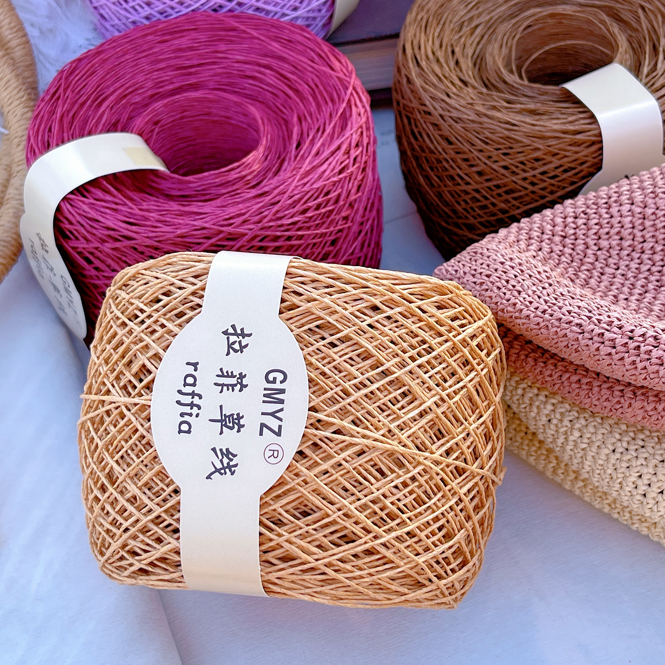 Crochet Bag Raffia - 220M/Roll Washable Japanese Plant Raffia Straw