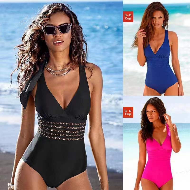 Woman Swimsuit Tankini Solid C - Swimsuit Bikini Ruched recensie en prijs