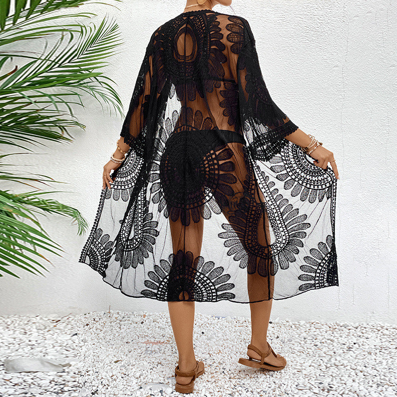 Illusion Sheer Beach Cover 202 - Kimono Sheer Floral recensie en prijs