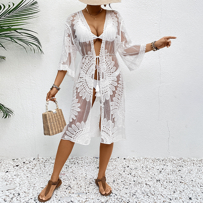 Illusion Sheer Beach Cover 202 - Kimono Sheer Floral recensie en prijs