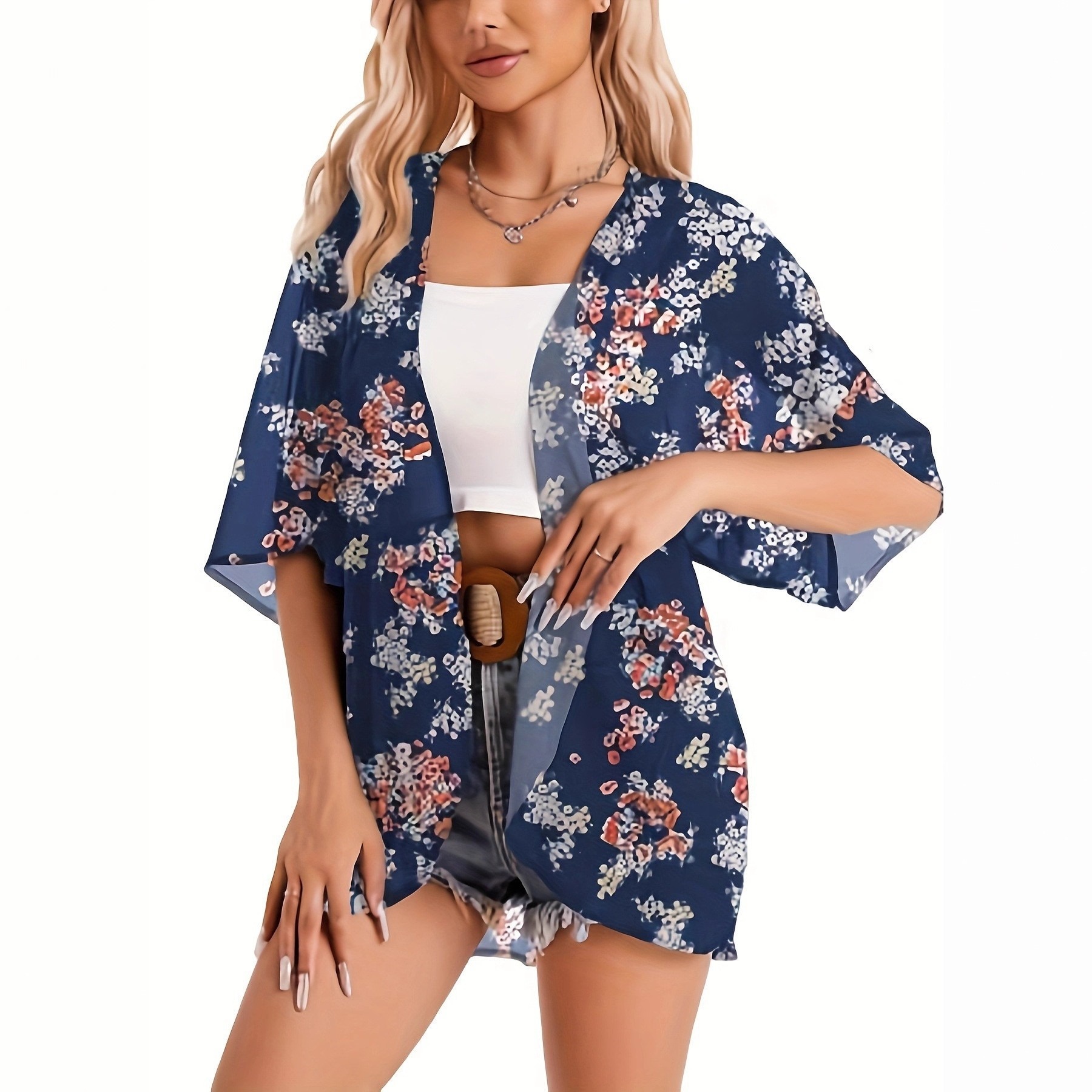 Swimsuit Woman 2025 Kimono Car - Kimono Sheer Floral recensie en prijs