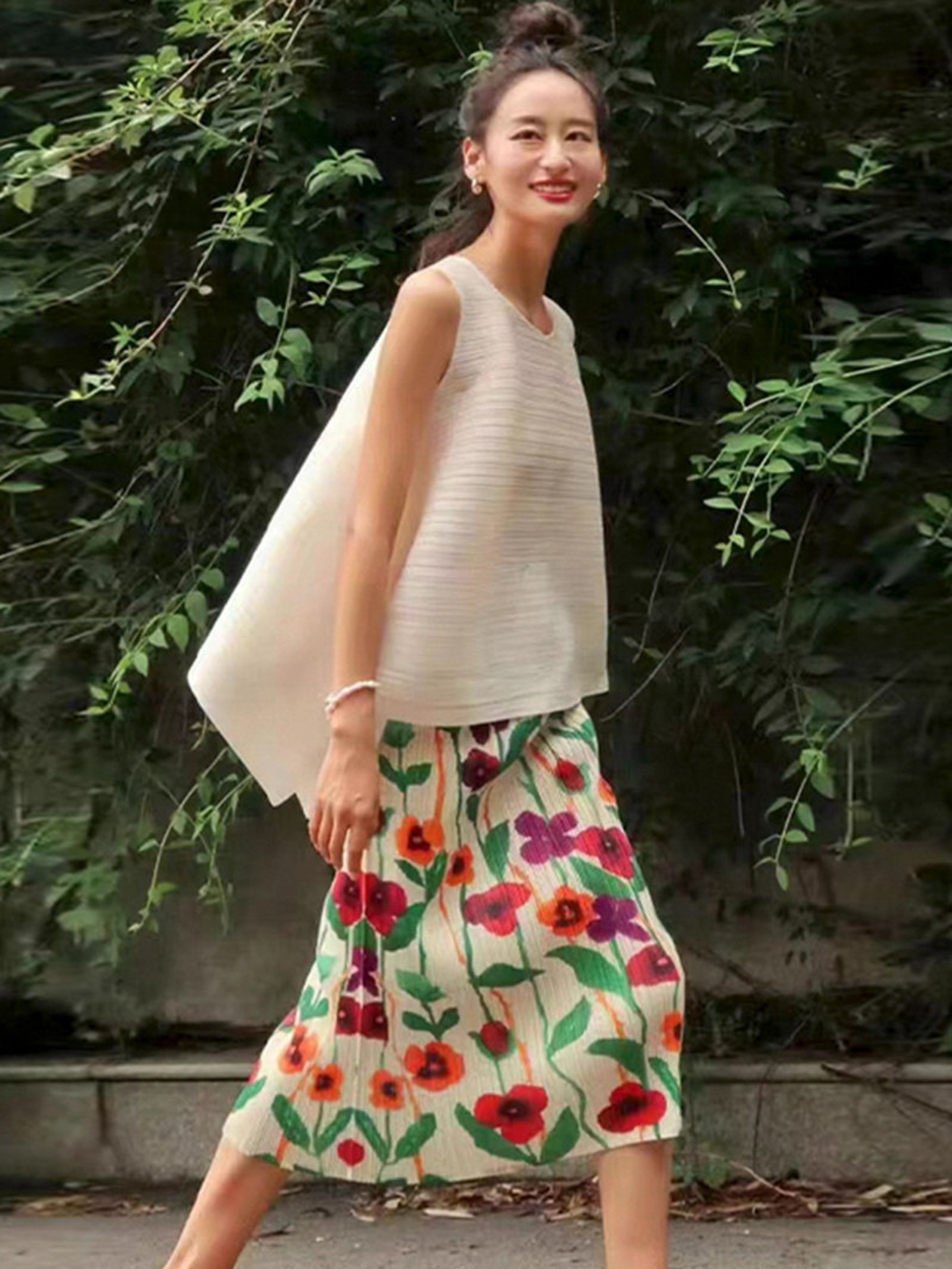  Floral Print Slimming Comfort - Midi Skirt Floral recensie en prijs