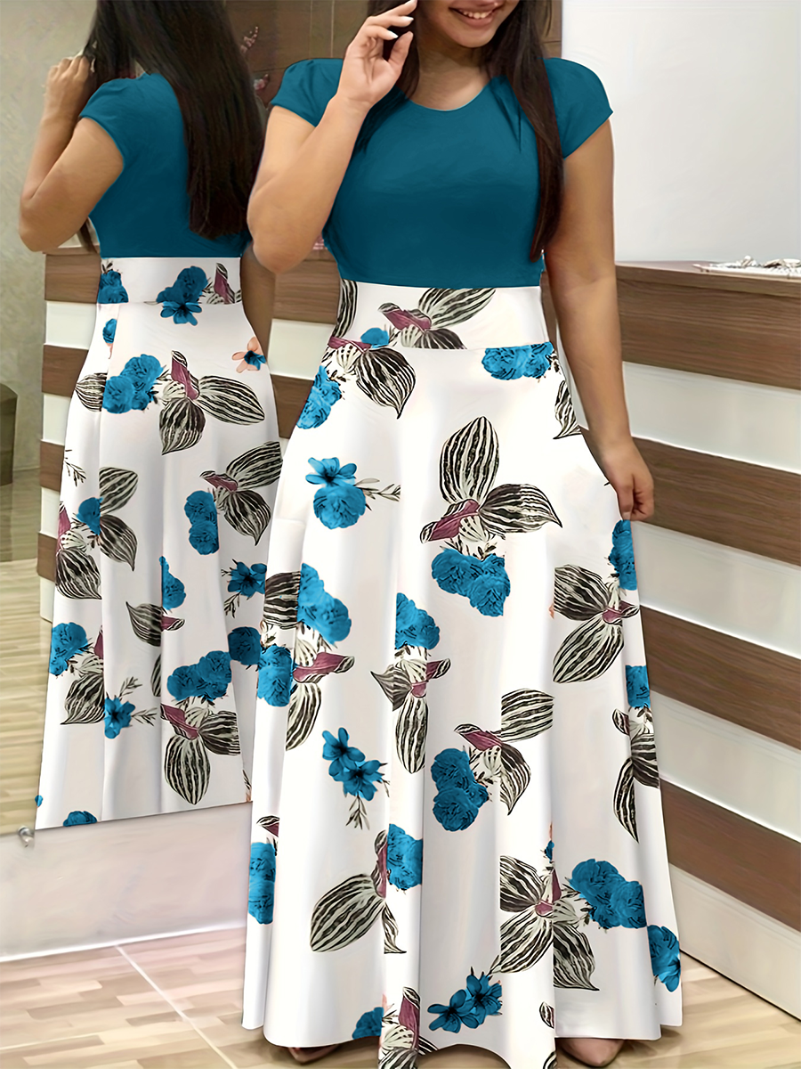 Plus Size Women's Dress Crew N - Romper Floral Print recensie en prijs