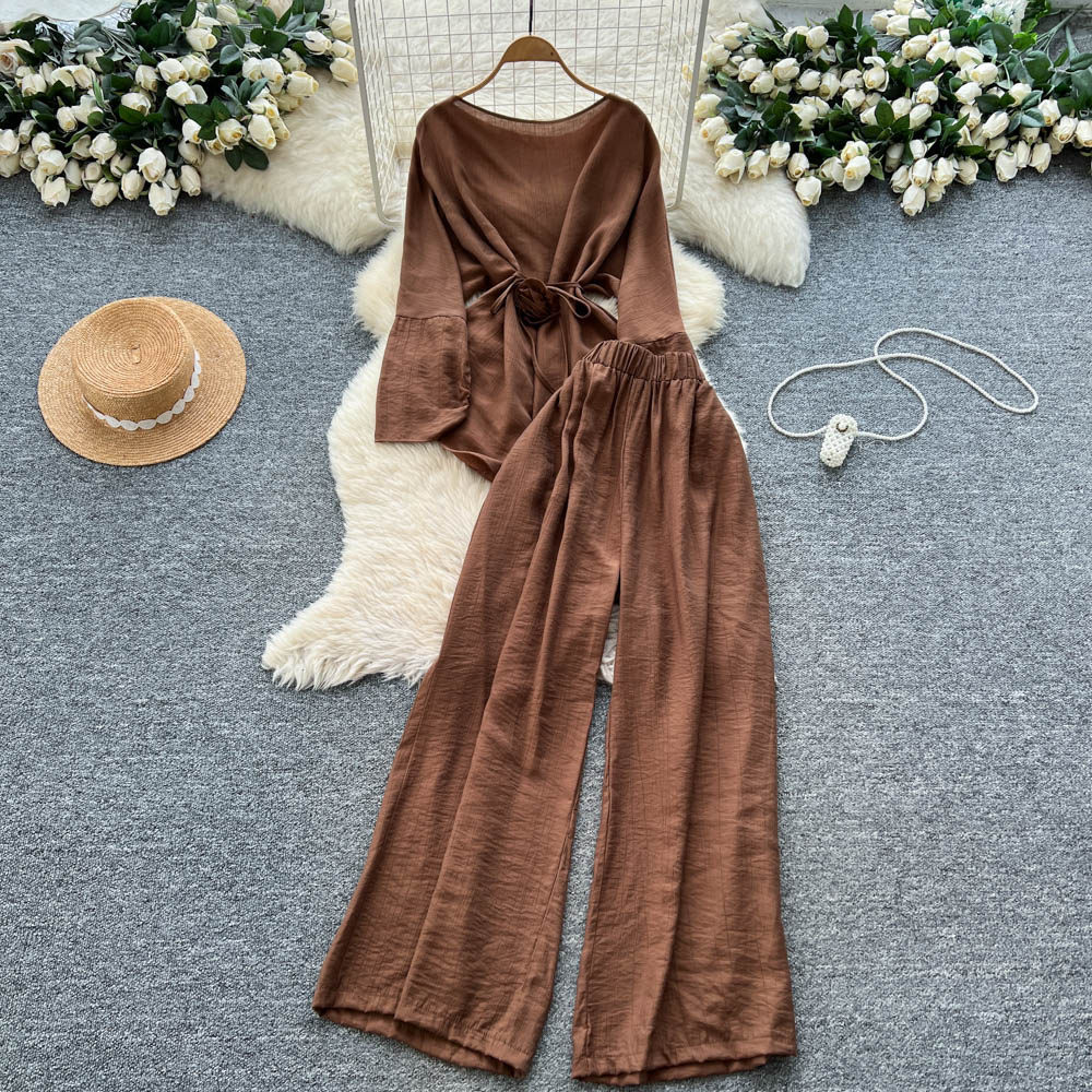 Two Pieces Women Pant Sets Sol - Linen Pant Wide recensie en prijs