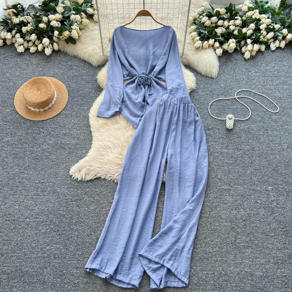 Two Pieces Women Pant Sets Sol - Linen Pant Wide recensie en prijs