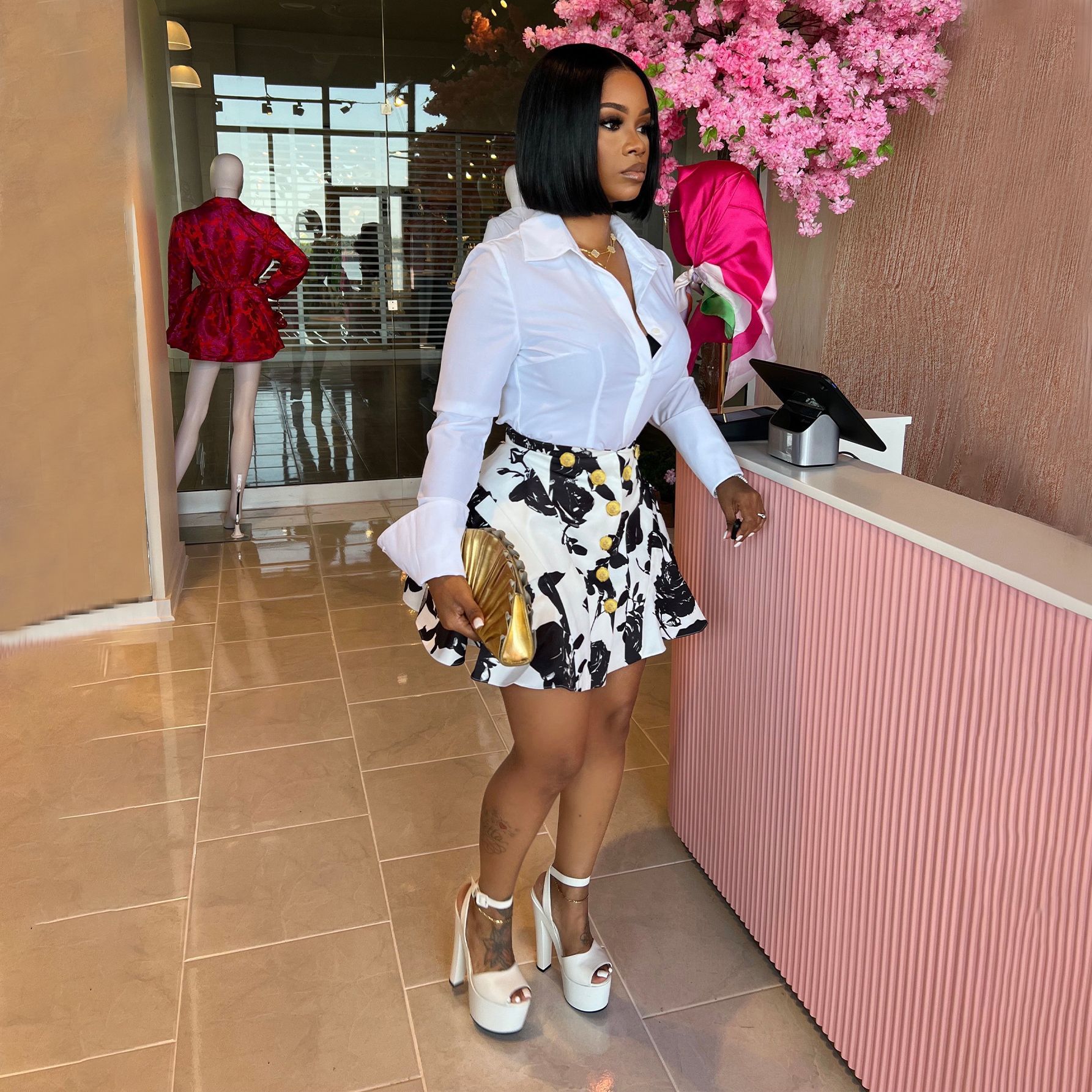 Two Piece Sets Women Skirt Set - Romper Floral Print recensie en prijs