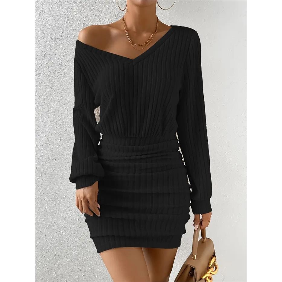 Women's Long Sleeve V-Neck Fle - Linen Dress Wrap recensie en prijs