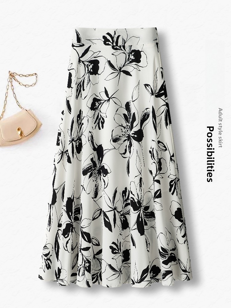 Summer Thin High Waist A-Line  - Midi Skirt Floral recensie en prijs
