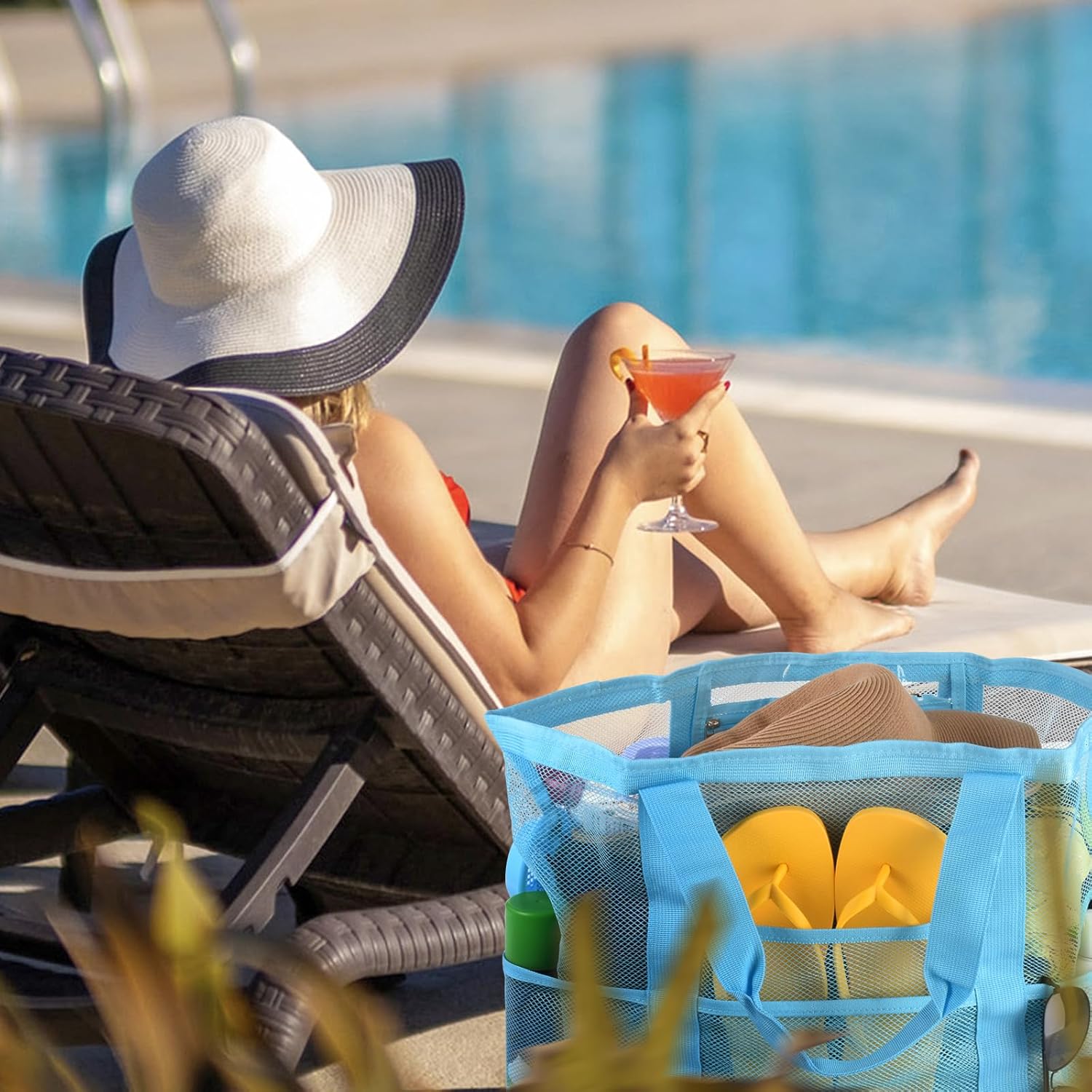 Mesh Beach Bag, Large Tote wit - Tote Bag Beach recensie en prijs