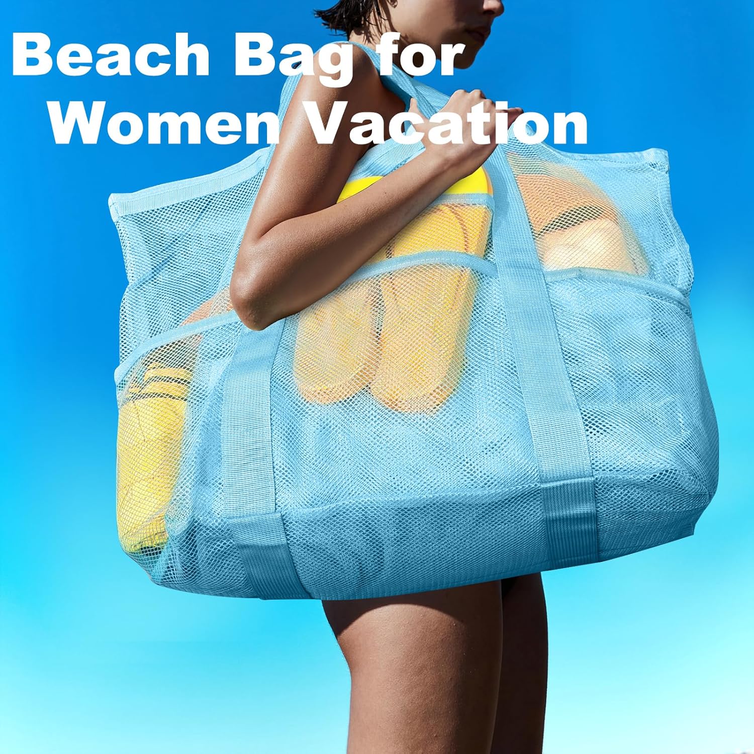Mesh Beach Bag, Large Tote wit - Tote Bag Beach recensie en prijs