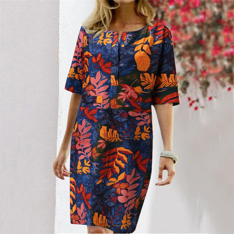 Summer Cotton Linen Printed Wo - Linen Dress Wrap recensie en prijs