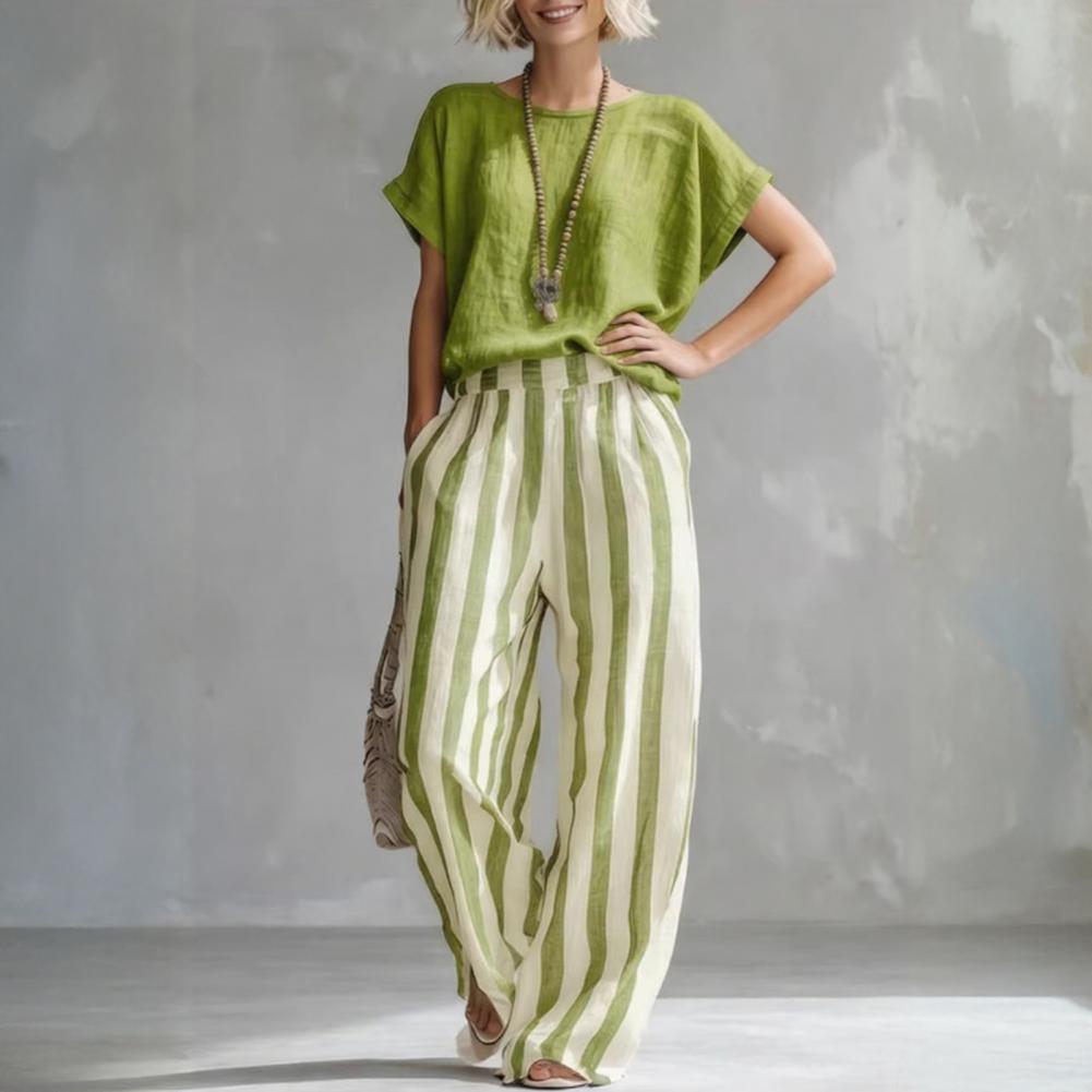 Casual Cotton Linen 2 Piece Se - Linen Pant Wide recensie en prijs