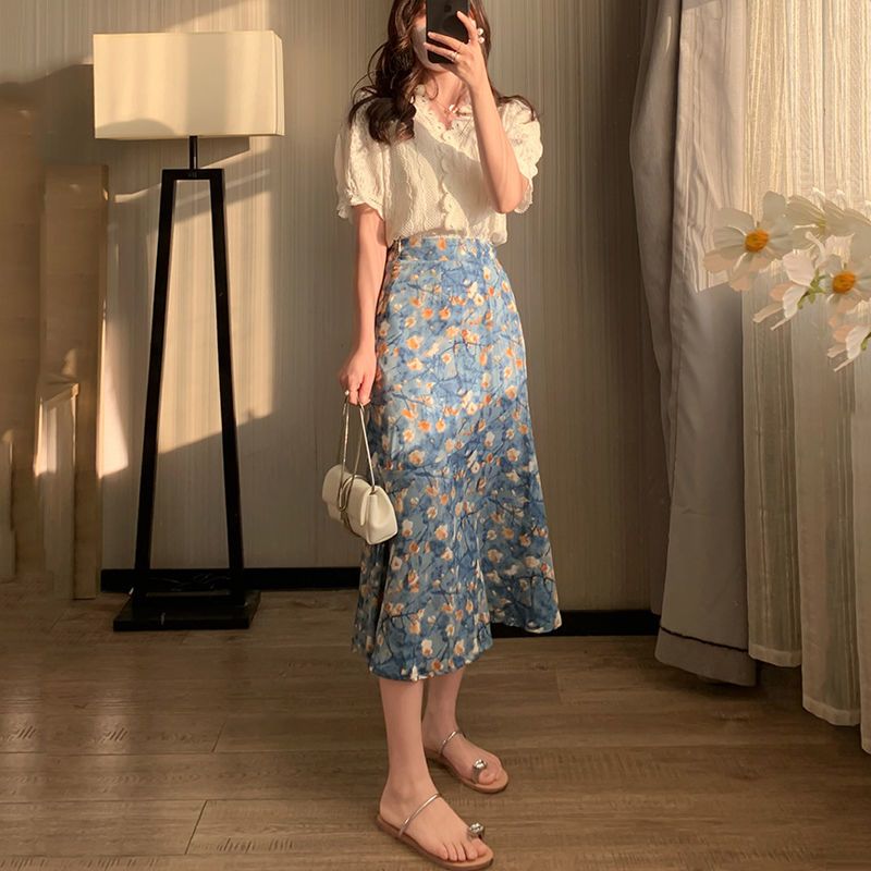 Women's Summer Two-Piece Set L - Midi Skirt Floral recensie en prijs