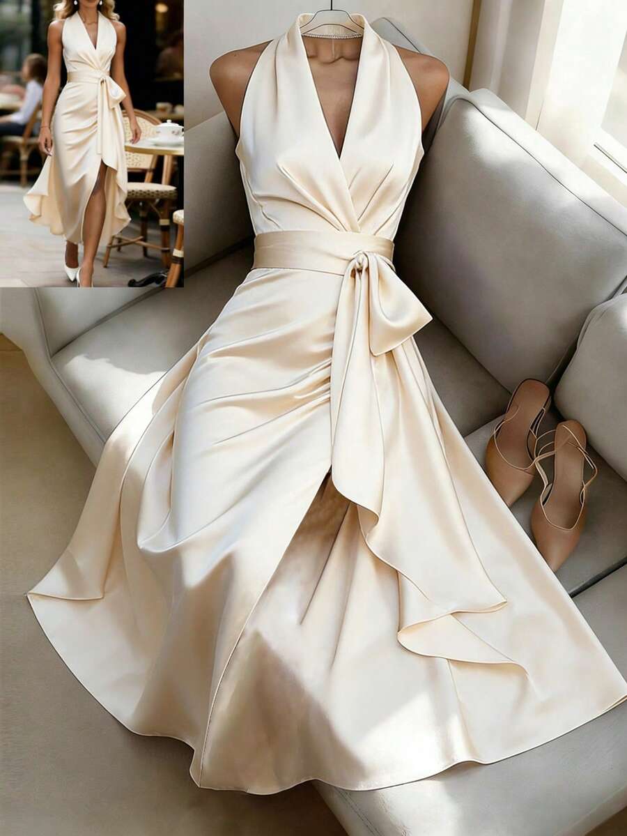 Women's Off Shoulder Bodycon M - Maxi Dress Halter recensie en prijs