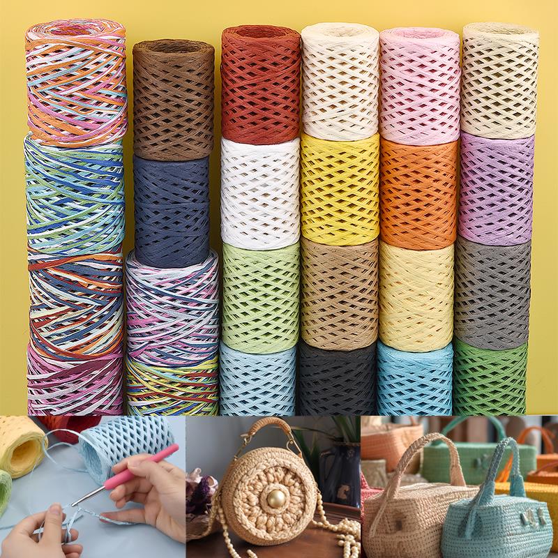 100M Natural Raffia Straw Yarn - Crochet Bag Raffia recensie en prijs
