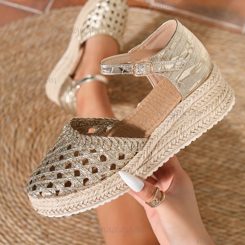 Boho Women's Hollow Out Woven  - Wedge Espadrille Women recensie en prijs