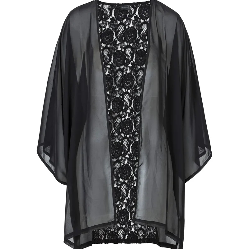 Women's Elegant Black Sheer Ki - Kimono Sheer Floral recensie en prijs
