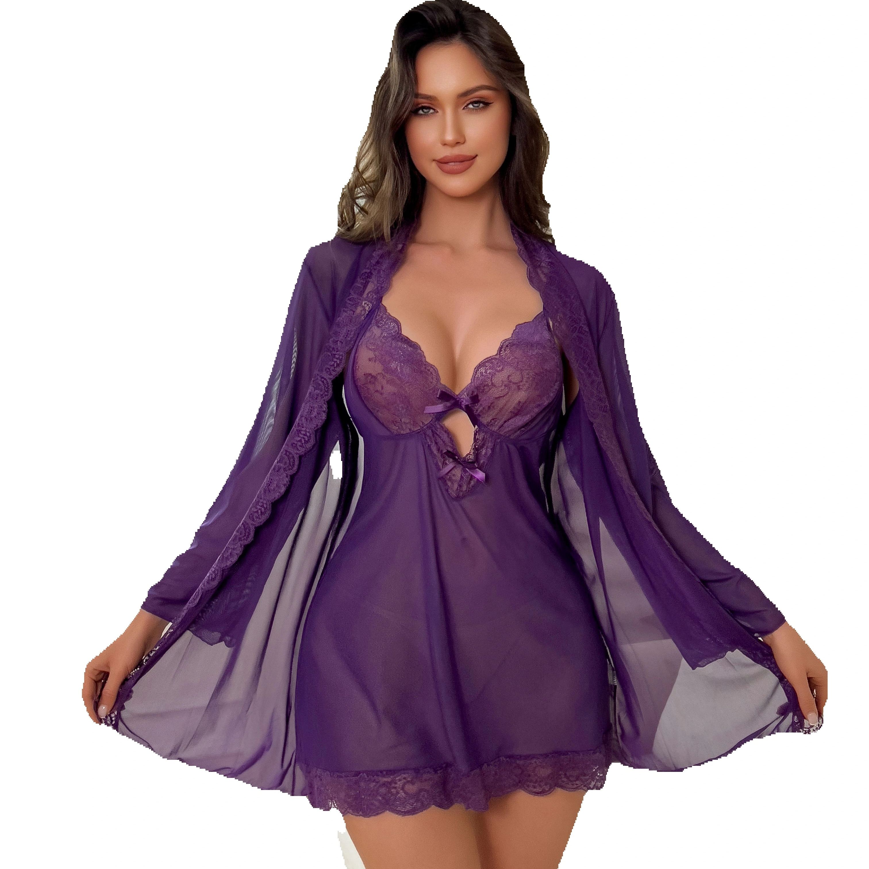 Women Sexy Lingerie Set Sheer  - Kimono Sheer Floral recensie en prijs