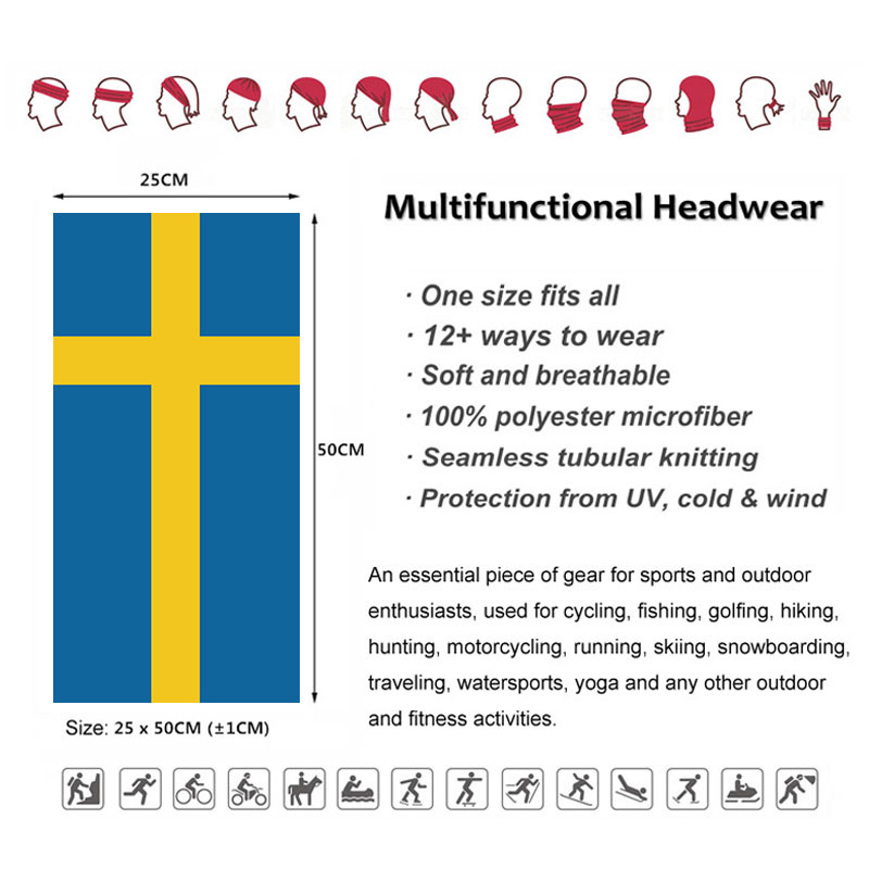 Sweden Flag Printed Bandana He - Headband Summer Knit recensie en prijs