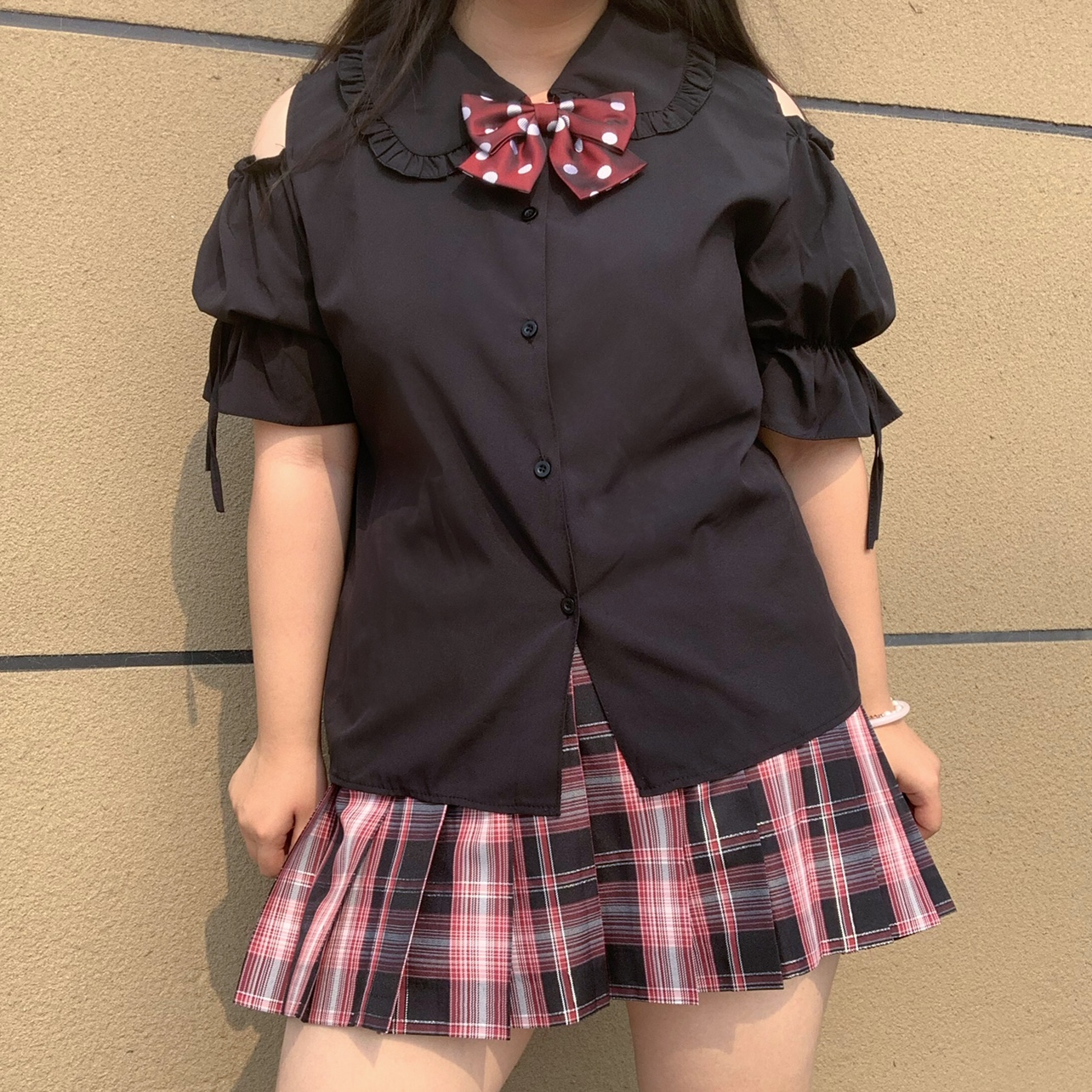 Large Size Jk Uniform Off-the- - Blouse Off Shoulder recensie en prijs