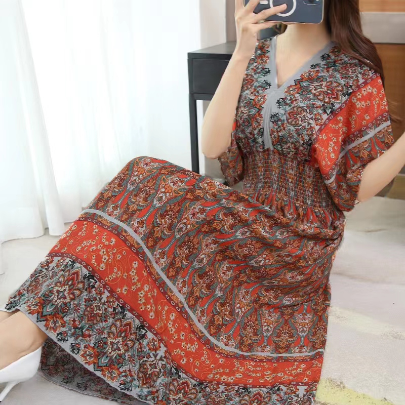 Colorful Casual Holiday Dress  - Midi Skirt Floral recensie en prijs