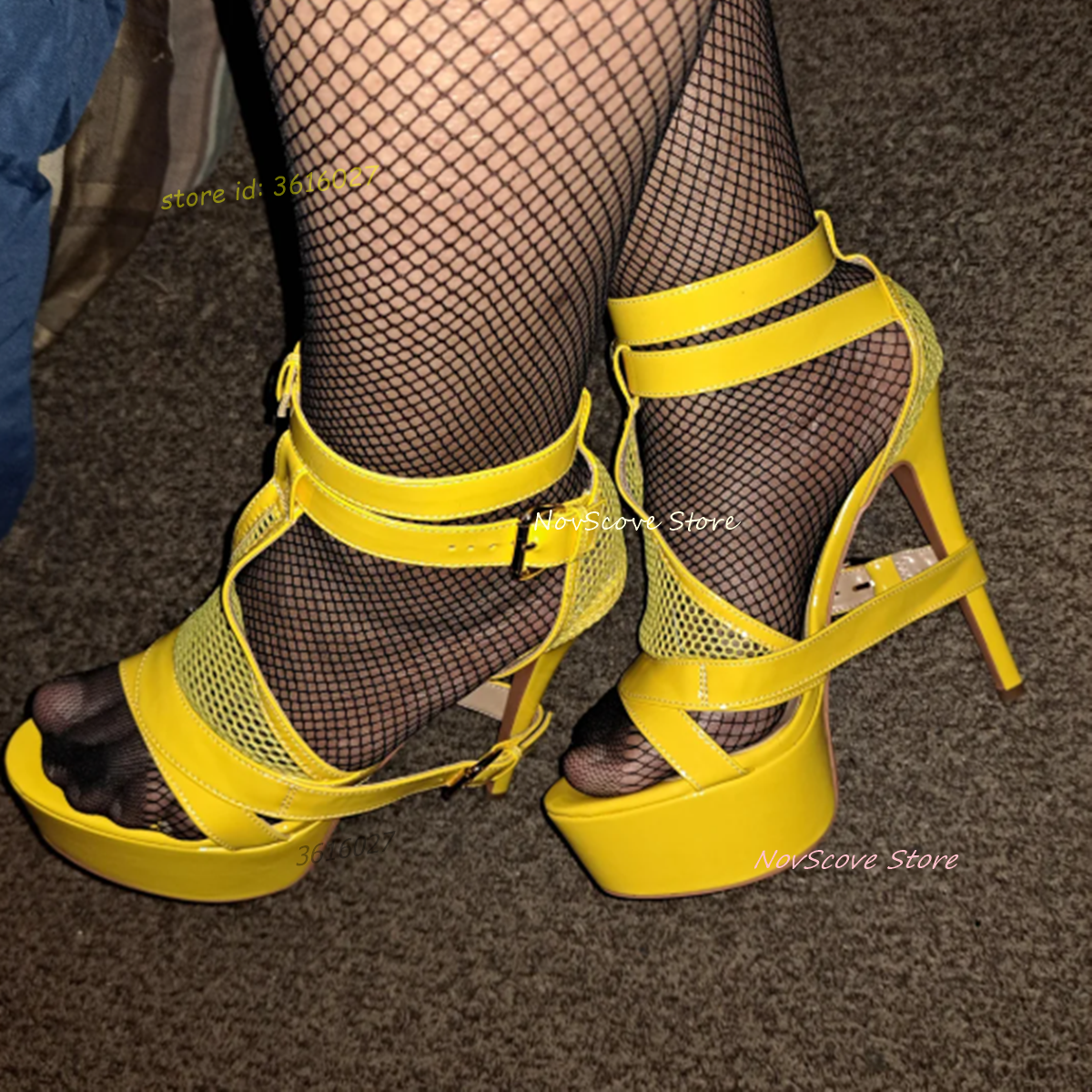 Yellow Open Toe Strappy Sandal - Sandal Strappy Heeled recensie en prijs