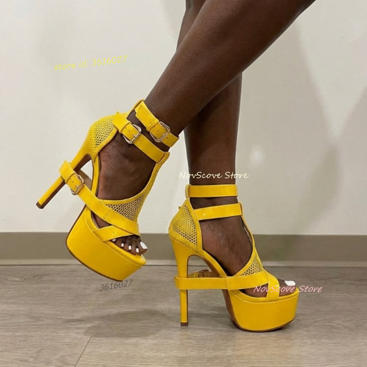 Yellow Open Toe Strappy Sandal - Sandal Strappy Heeled recensie en prijs