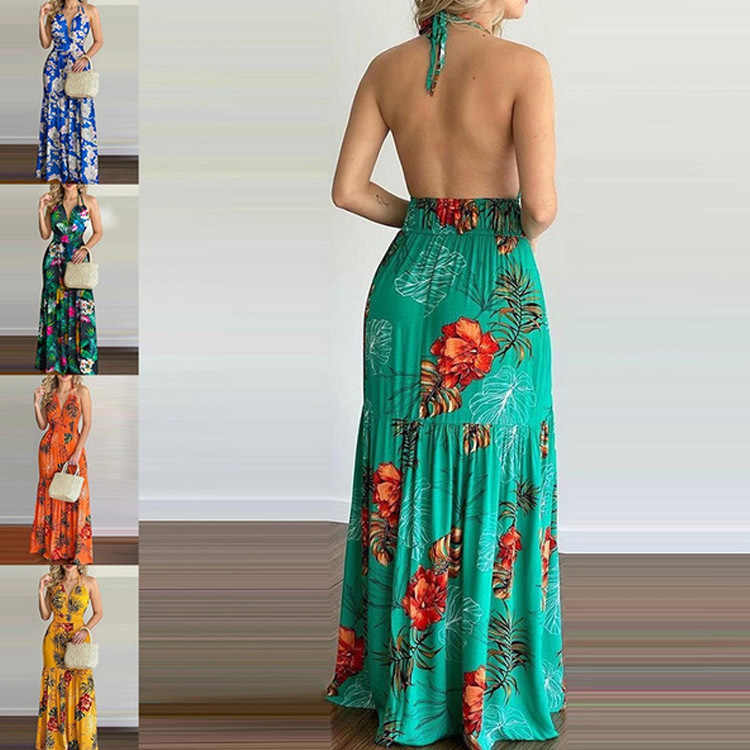Floral Maxi Dress Long Backles - Maxi Dress Halter recensie en prijs