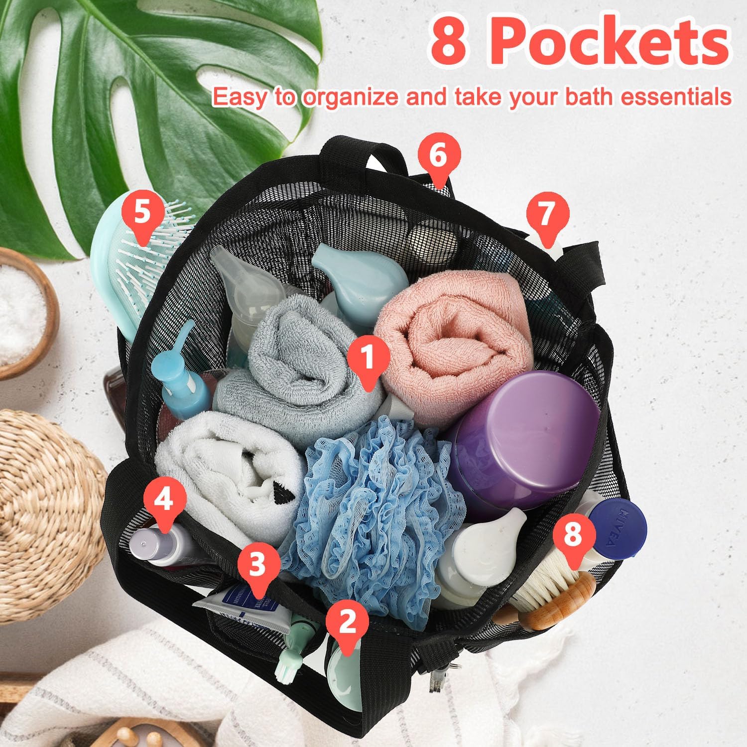 Portable Mesh Shower Caddy wit - Tote Bag Beach recensie en prijs