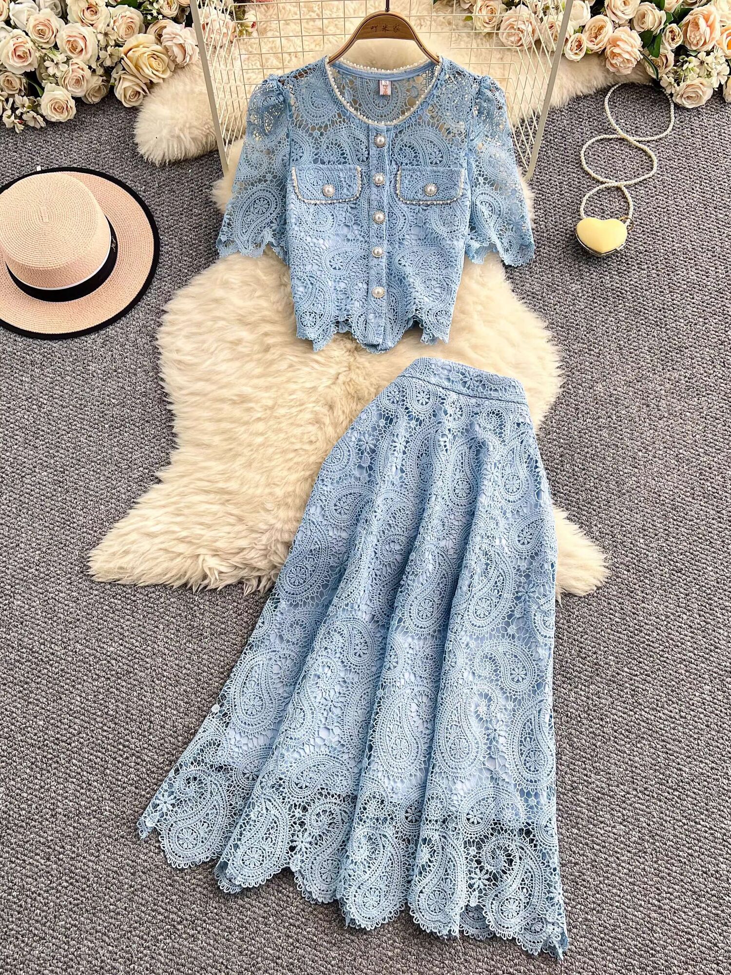 Elegant Pearl Long Dress Suits - Midi Skirt Floral recensie en prijs