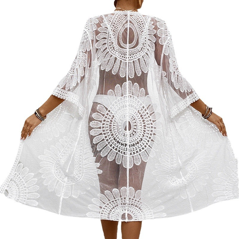 Lace Embroidered Lightweight K - Kimono Sheer Floral recensie en prijs