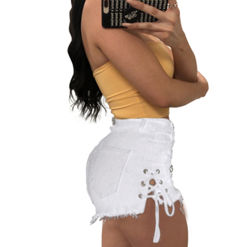 Y2k Women's Shorts Low Rise Mi - Shorts Denim Frayed recensie en prijs