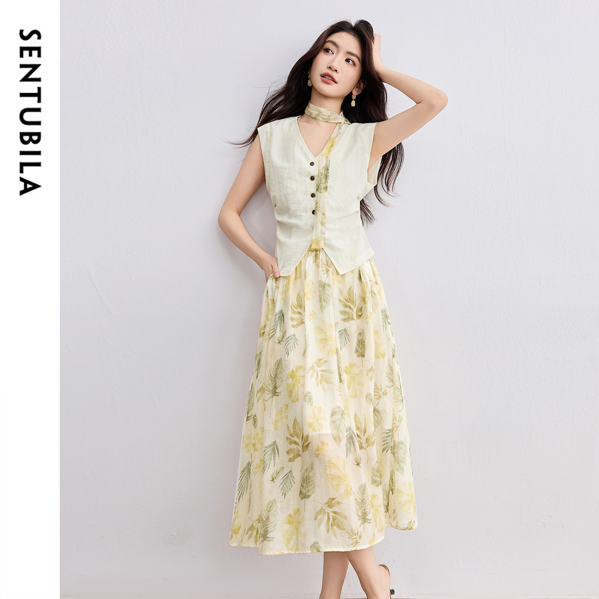 SENTUBILA Elegant Skirt Holida - Midi Skirt Floral recensie en prijs