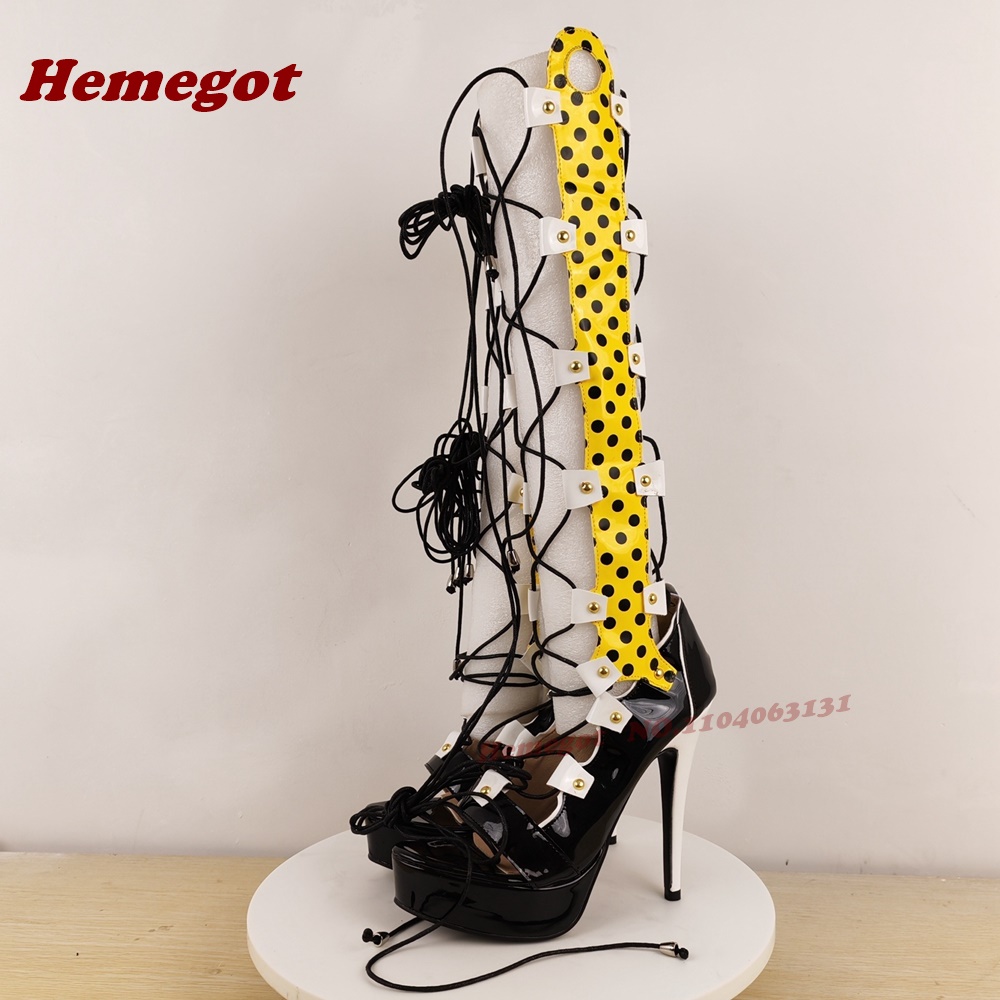 Colorful Platform Lace-Up Sand - Sandal Strappy Heeled recensie en prijs