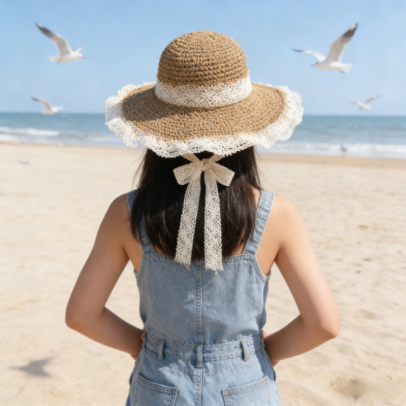 Women’s Lace Trim Crochet Stra - Hat Floppy Wide recensie en prijs