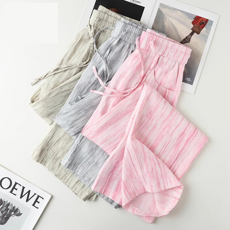 Tie-Dye Ice Silk Cotton Linen  - Linen Pant Wide recensie en prijs