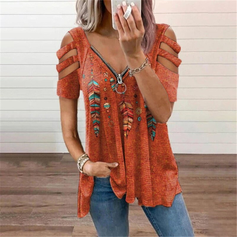 New Summer Cold Shoulder Leopa - Blouse Off Shoulder recensie en prijs