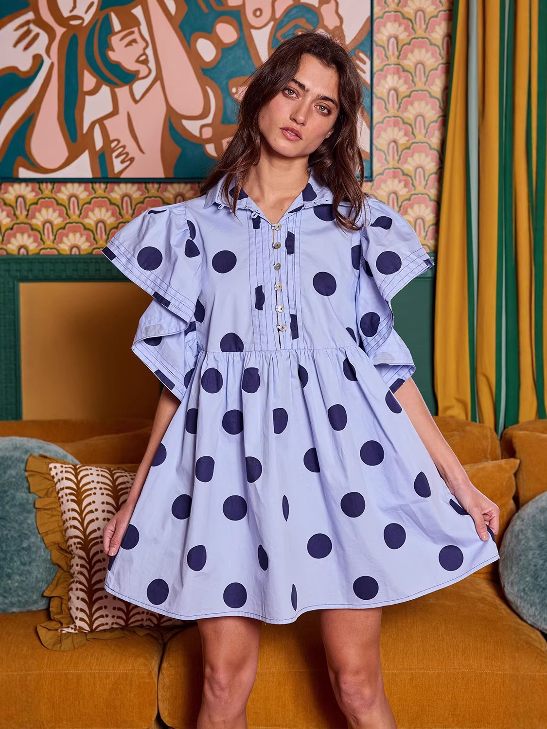 Spring Summer Polka Dot Print  - Blouse Off Shoulder recensie en prijs