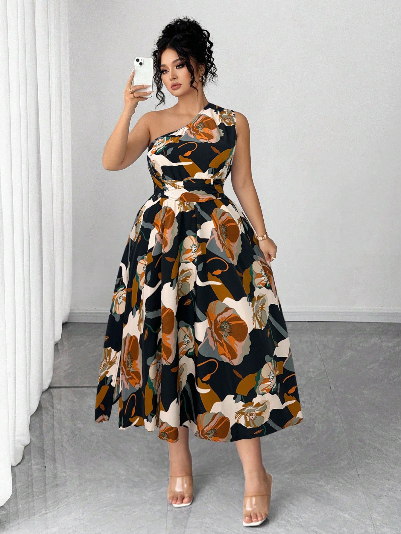 Asymmetrical One-Shoulder Flor - Midi Skirt Floral recensie en prijs