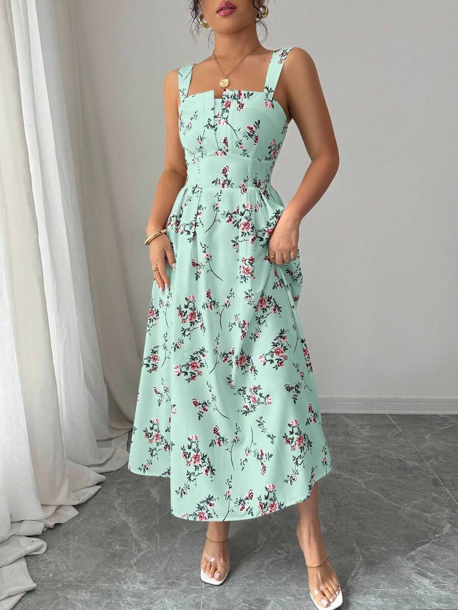 Mint Green Floral Midi Dress W - Midi Skirt Floral recensie en prijs