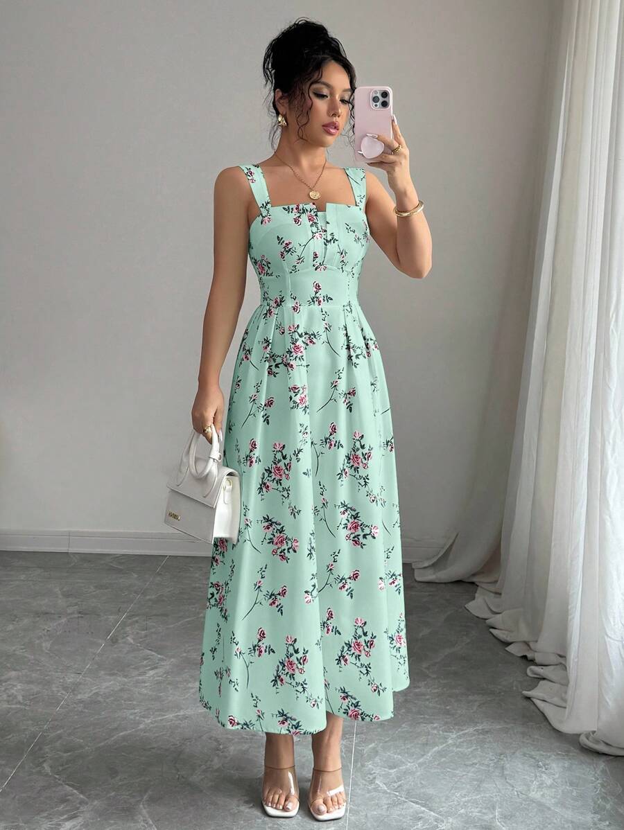 Mint Green Floral Midi Dress W - Midi Skirt Floral recensie en prijs