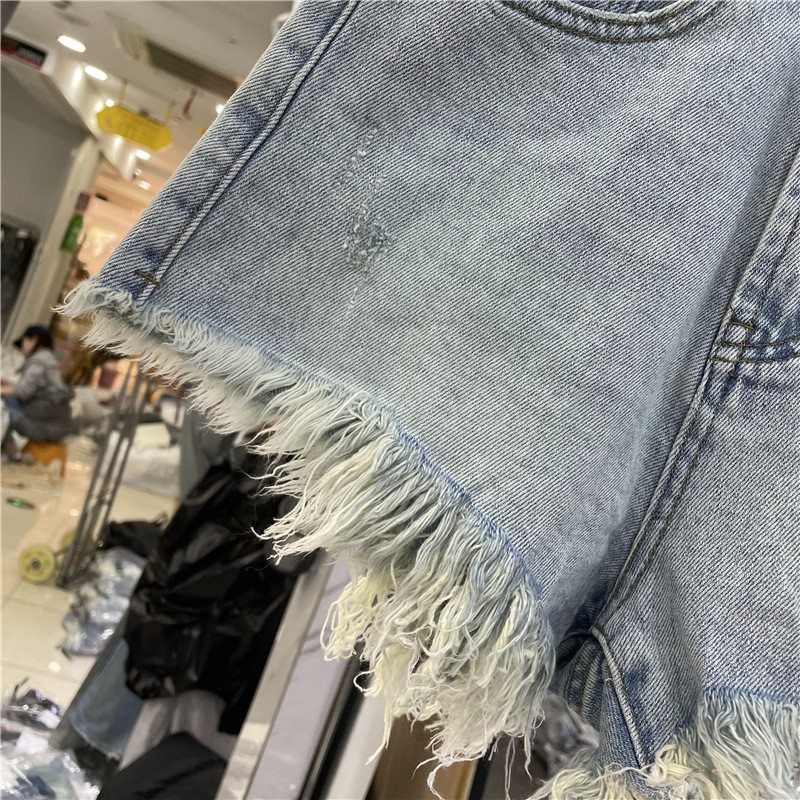 Summer Women's Clothing Casual - Shorts Denim Frayed recensie en prijs