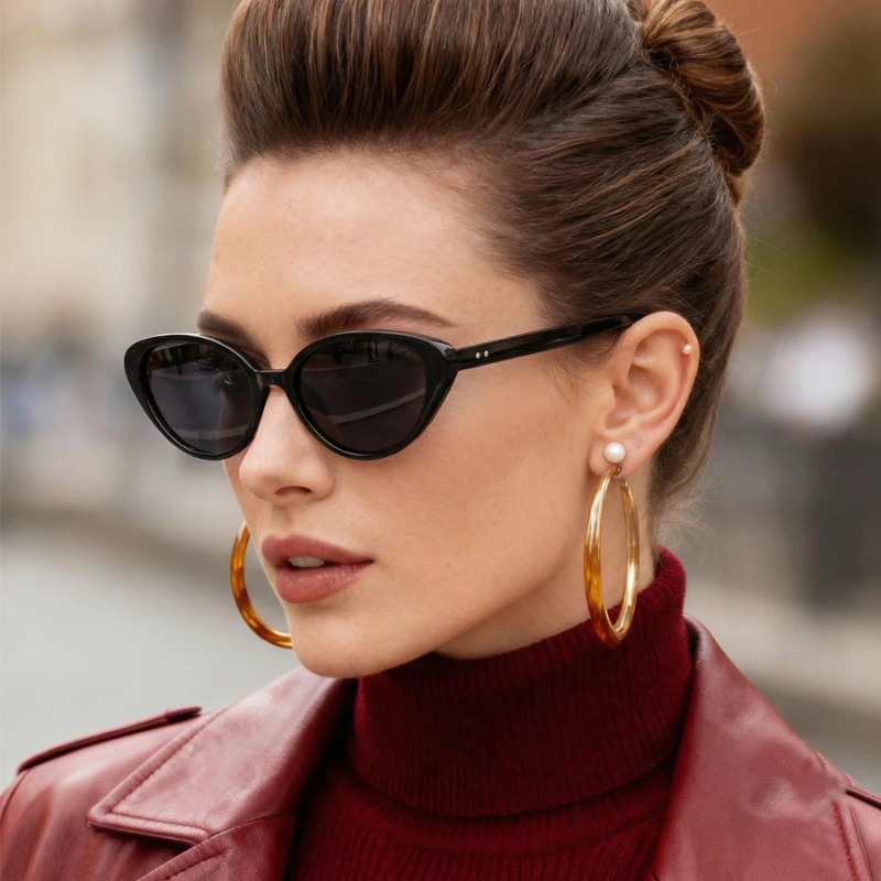Rivets Brown Fashion Cat Eye S - Sunglasses Cat Eye recensie en prijs