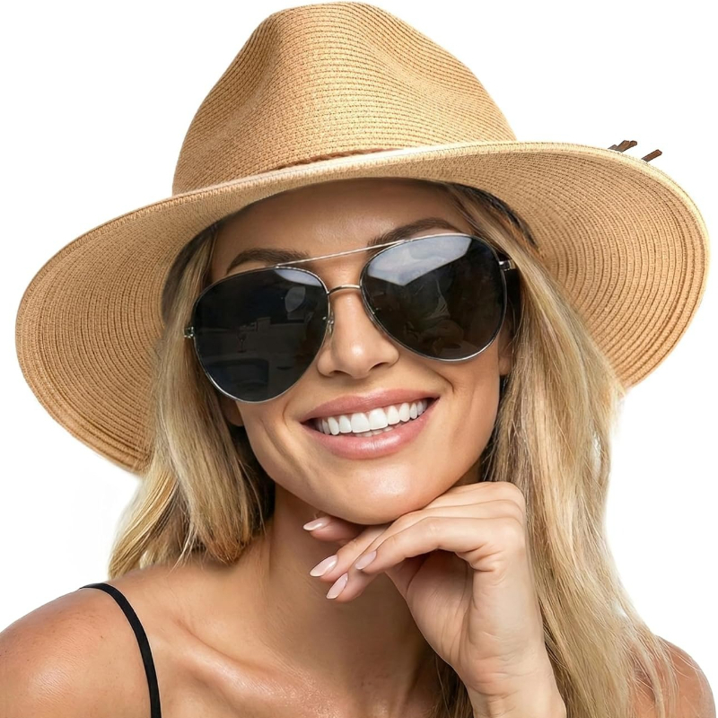1pc Summer Straw Beach Sun Hat - Hat Floppy Wide recensie en prijs