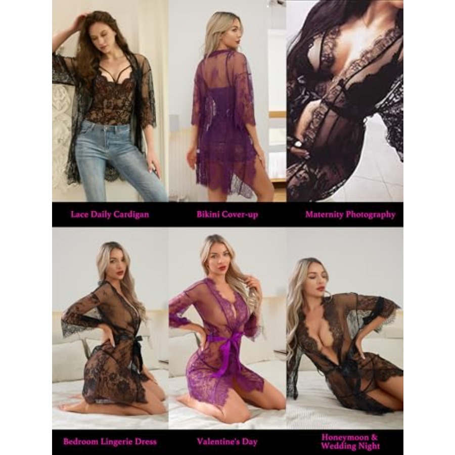 Narcisse Women's Floral Lace K - Kimono Sheer Floral recensie en prijs