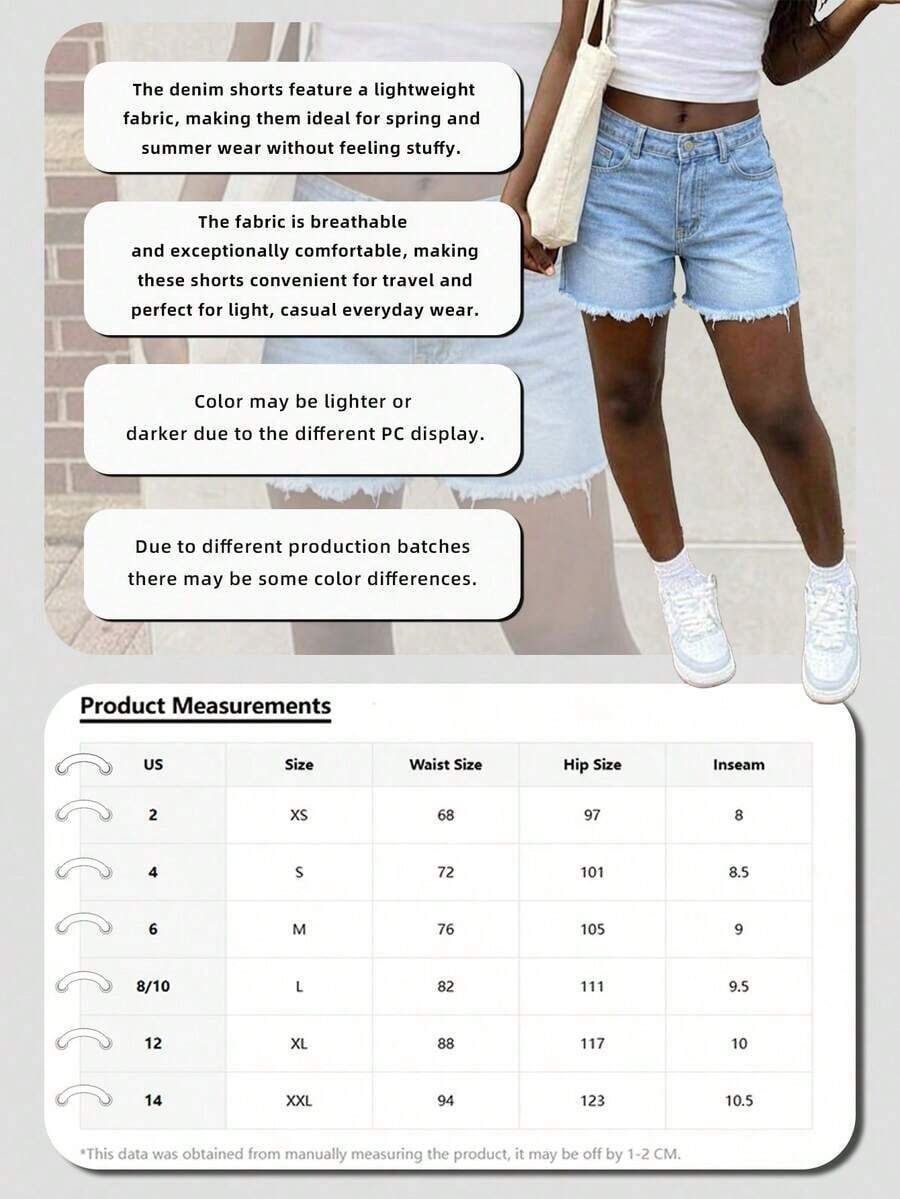 Womens High Waist Light Wash D - Shorts Denim Frayed recensie en prijs