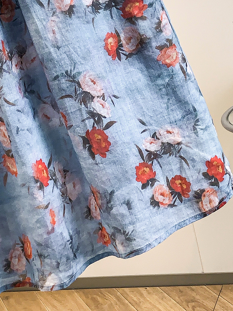 Fashionable Artistic Large Siz - Midi Skirt Floral recensie en prijs