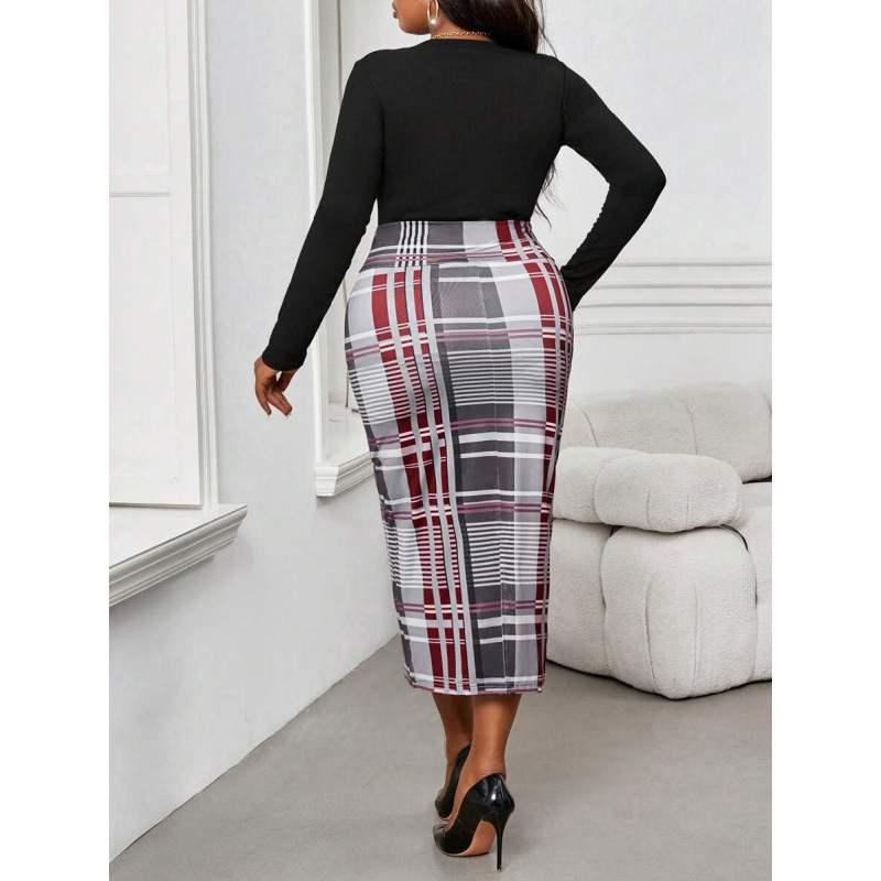 Floral Print plus Size Skirt L - Midi Skirt Floral recensie en prijs